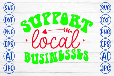 Support Local Businesses Retro SVG SVG Syaman 