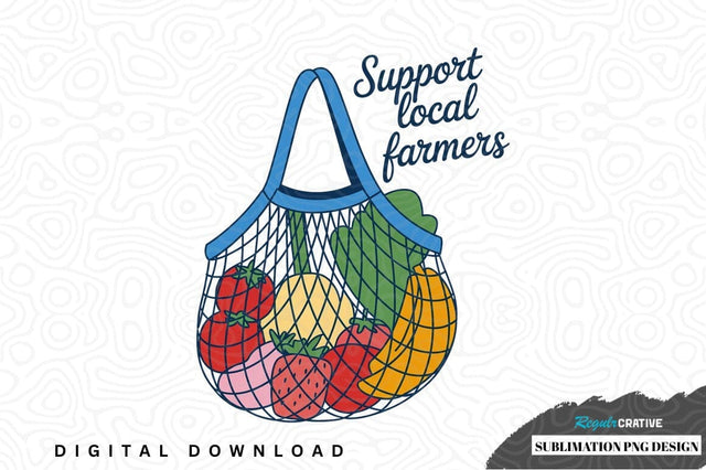 Support local farmers tote bag design Sublimation Regulrcrative 