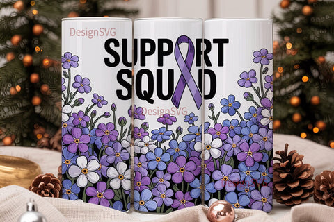 Support Squad 20oz Tumbler Wrap Sublimation DesignSVG 