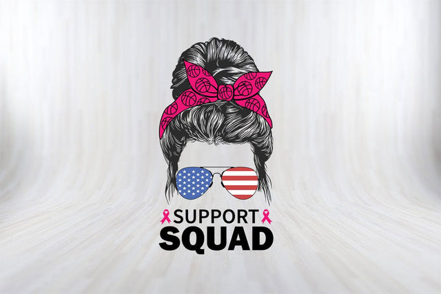 Support Squad Breast Cancer Awareness SVG PNG Craft File SVG SVG Print File 