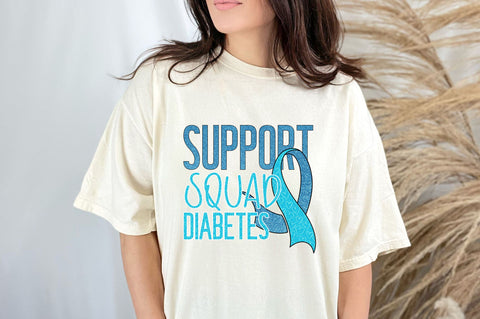 Support squad diabetes png design Sublimation Regulrcrative 