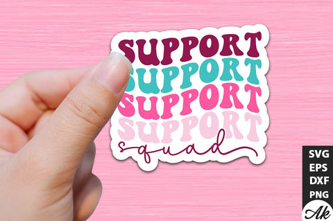 Support squad Retro Stickers Design SVG akazaddesign 