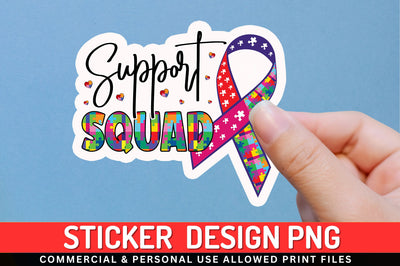 Support squad Sticker Design Sublimation Regulrcrative 