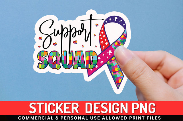 Support squad Sticker Design Sublimation Regulrcrative 