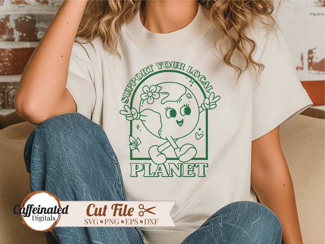 Support Your Local Planet SVG SVG Caffeinated SVGs 