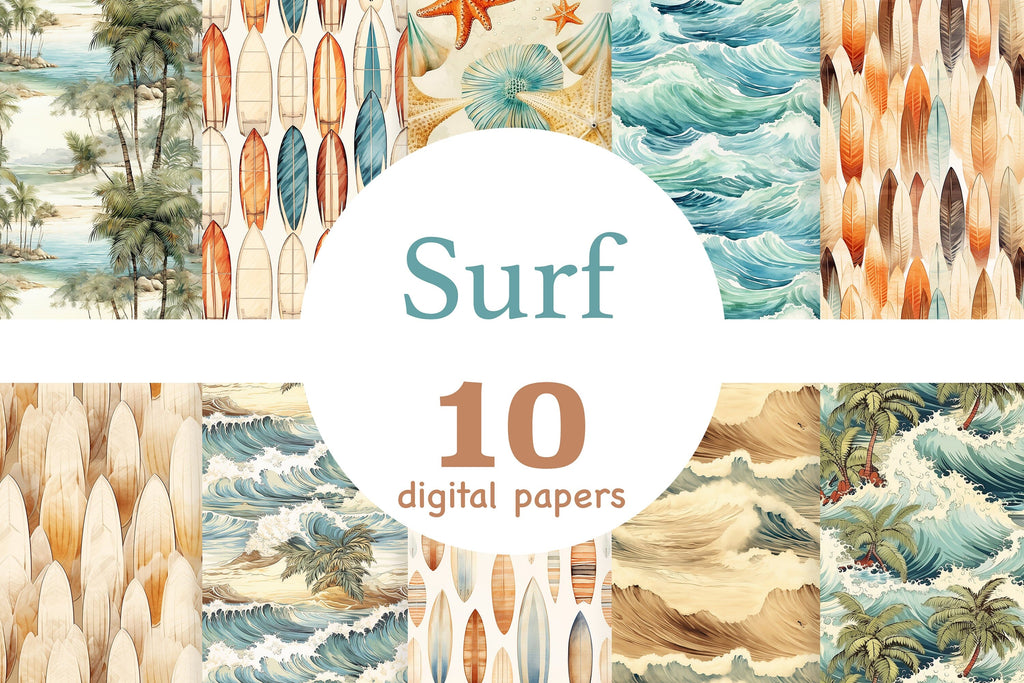 Surf Papers | Beach Pattern - So Fontsy