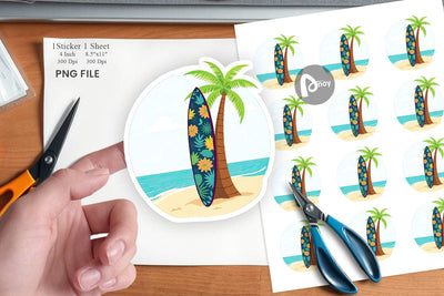 Surfboard Sticker Sublimation artnoy 