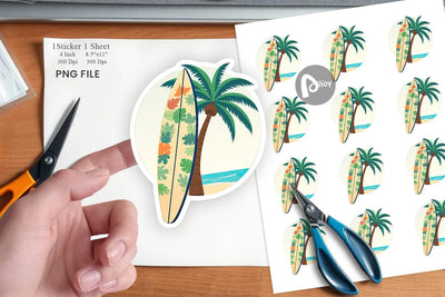 Surfboard Sticker Sublimation artnoy 