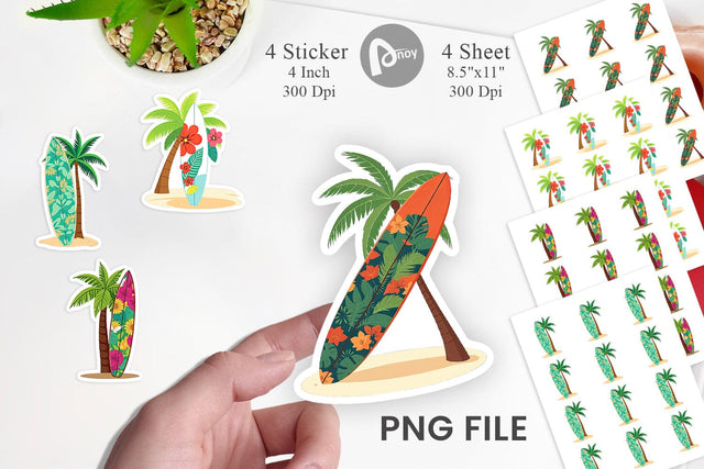 Surfboard Sticker Sublimation artnoy 