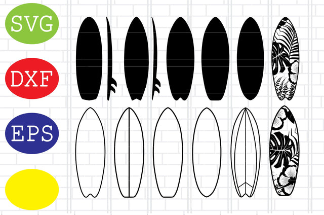 Surfboard Svg, Summer Beach Svg, Surfing Board Svg, Jpg, Eps, Dxf Files SVG DigitalSvgFiles 