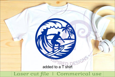 Surfer male wall sign, SVG file. vector sign SVG APInspireddesigns 