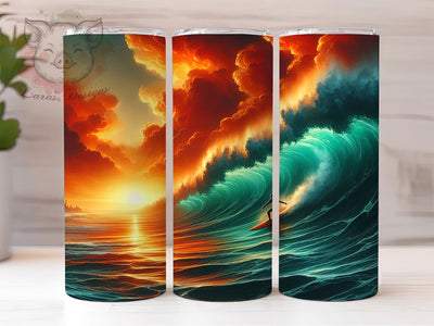 Surfer Vibes Beach Life Tumbler, Beach Sport Cup, Wave Rider Design, Ocean Sport Present, Hawaii Surf Gift, Beach Life Tumbler, Surfer Style Cup Sublimation Lara' s Designs 
