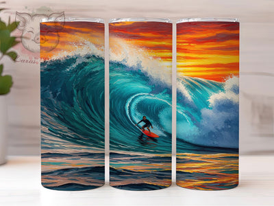 Surfer Vibes Beach Life Tumbler, Beach Sport Cup, Wave Rider Design, Ocean Sport Present, Hawaii Surf Gift, Beach Life Tumbler, Surfer Style Cup Sublimation Lara' s Designs 