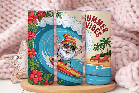 Surfing Gnome 20oz Tumbler Wrap Sublimation DesignSVG 