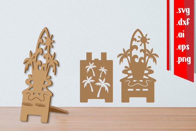 Surfing Phone Stand Laser Cut SVG zafrans studio 