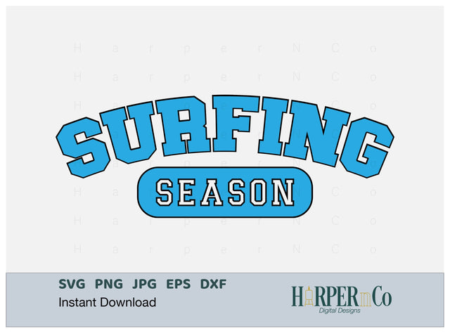 Surfing Season Laser SVG EPS Cut File SVG HarperNCo 