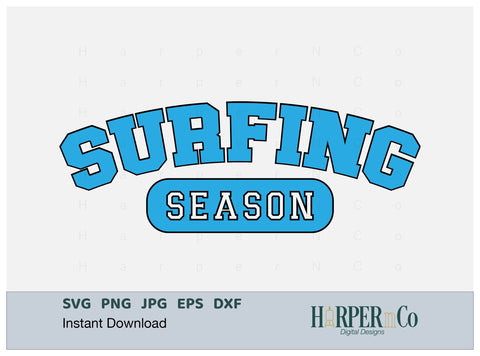 Surfing Season Laser SVG EPS Cut File SVG HarperNCo 