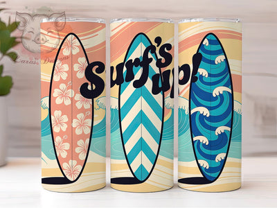 Surf’s Up Beach 20oz Tumbler Wrap, Beach Surf Sublimation, Coastal Summer PNG, 20oz Tumbler Wrap, Ocean Lifestyle Design, Tropical Surf Sublimation, Seaside Vacation Wrap Sublimation Lara' s Designs 
