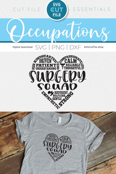Surgery squad svg, surgical team svg, appreciation Gift for crew team staff squad SVG SVG Cut File 