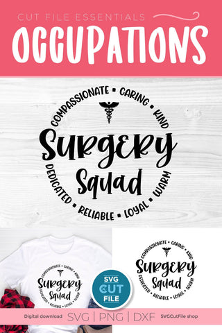 Surgery squad svg, surgical team svg, appreciation Gift for crew team staff squad SVG SVG Cut File 