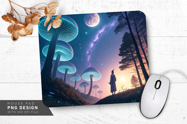 Surreal Cosmic Art Mousepad Sublimation Regulrcrative 