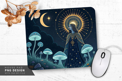 Surreal Fantasy Glow Mousepad Sublimation Regulrcrative 