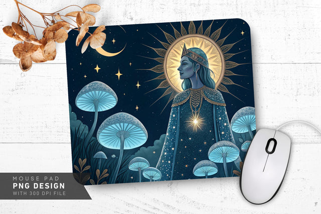 Surreal Fantasy Glow Mousepad Sublimation Regulrcrative 
