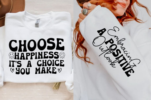 Surround Yourself with Positivity Sleeve SVG Design, Inspirational sleeve SVG, Motivational Sleeve SVG Design, Positive Sleeve SVG SVG Regulrcrative 