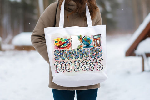 Survived 100 days PNG Design Sublimation Designangry 