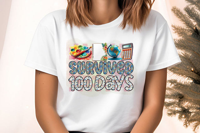 Survived 100 days PNG Design Sublimation Designangry 