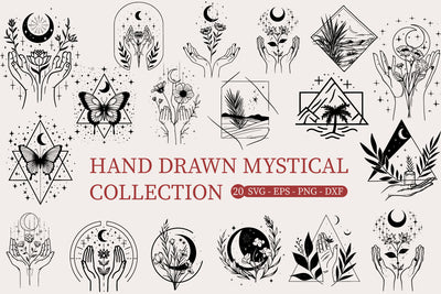 Svg Bundle | Witchcraft Svg | Magic Svg | Celestial Svg | Moon Svg | Mystical svg | Wicca Svg | Gothic svg |witches svg| Svg files SVG BB Type Studios 