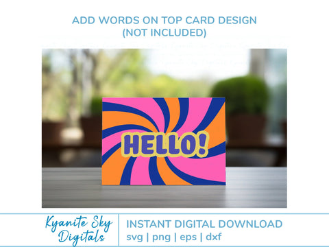 SVG Card multi-color retro style sun rays optical illusion design SVG Kyanite Sky Digitals 