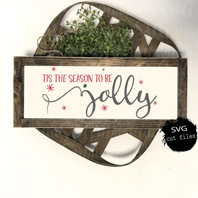 SVG File Tis The Season To Be Jolly Christmas svg Merry Christmas svg Farmhouse svg Digital Cut File SVG MaiamiiiSVG 