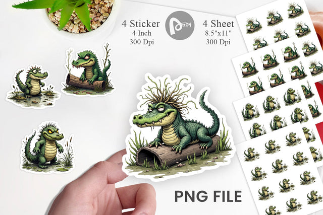 Swamp Gator Sticker Sublimation artnoy 