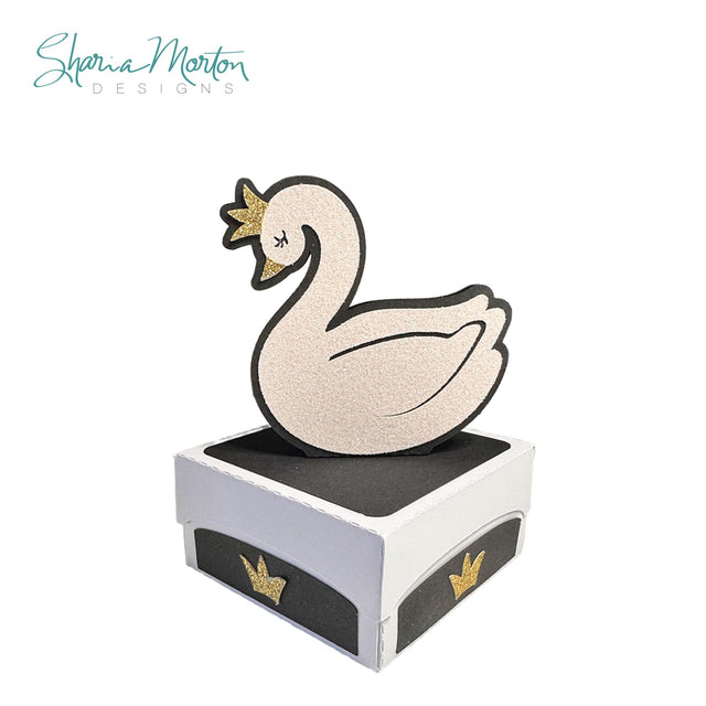 Swan 3D Paper Box SVG Sharia Morton Designs 
