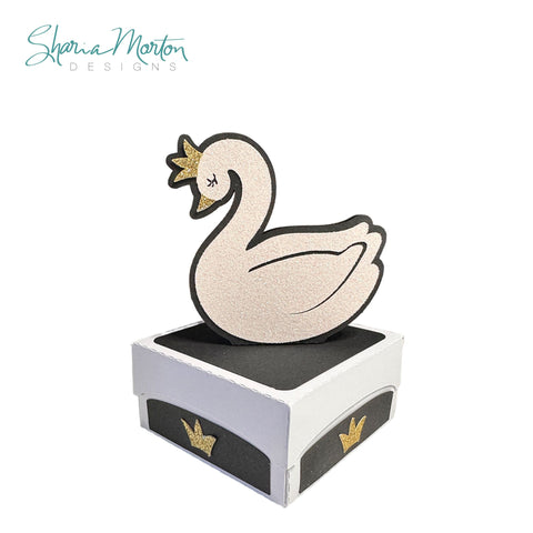 Swan 3D Paper Box SVG Sharia Morton Designs 