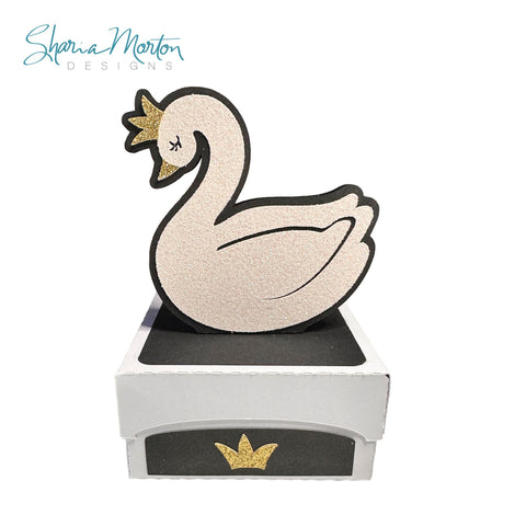 Swan 3D Paper Box SVG Sharia Morton Designs 