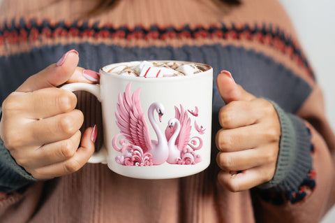 Swan Couple Watercolor Clipart Bundle Sublimation SVGArt 