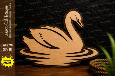 Swan Lake Laser Cut Svg Design SVG Regulrcrative 