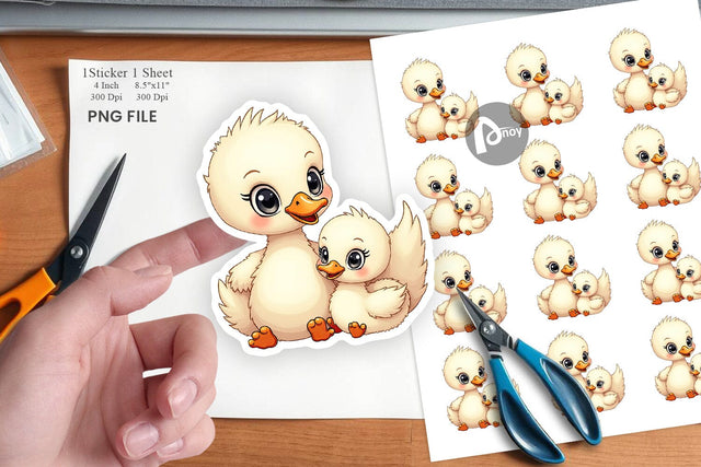 Swan Mother's Day Sticker Sublimation artnoy 