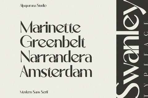 Swanley - Sans Serif Font Font Alpaprana Studio 