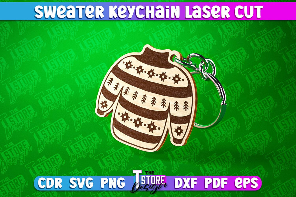 Sweater Keychain Laser Cut | Keychain Laser Cut Design | CNC Files - So ...
