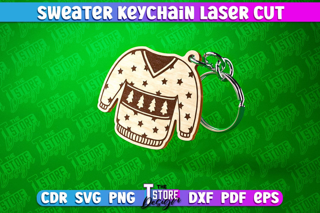 Sweater Keychain Laser Cut | Keychain Laser Cut Design | CNC Files - So ...