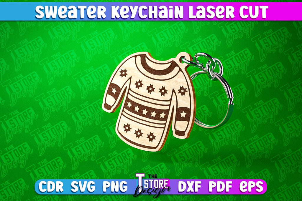 Sweater Keychain Laser Cut | Keychain Laser Cut Design | CNC Files - So ...