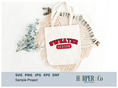 Sweater Season SVG PNG Cut EPS File SVG HarperNCo 