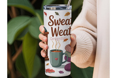 Sweater Weather 20oz Tumbler Wrap Sublimation DesignSVG 