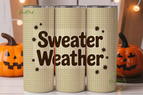 Sweater Weather 20oz Tumbler Wrap Sublimation PixelChick 