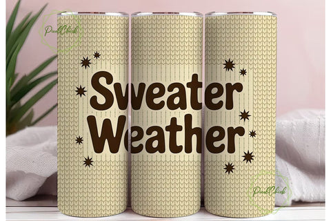 Sweater Weather 20oz Tumbler Wrap Sublimation PixelChick 