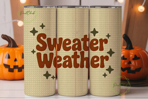 Sweater Weather 20oz Tumbler Wrap Sublimation PixelChick 