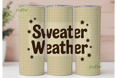 Sweater Weather 20oz Tumbler Wrap Sublimation PixelChick 